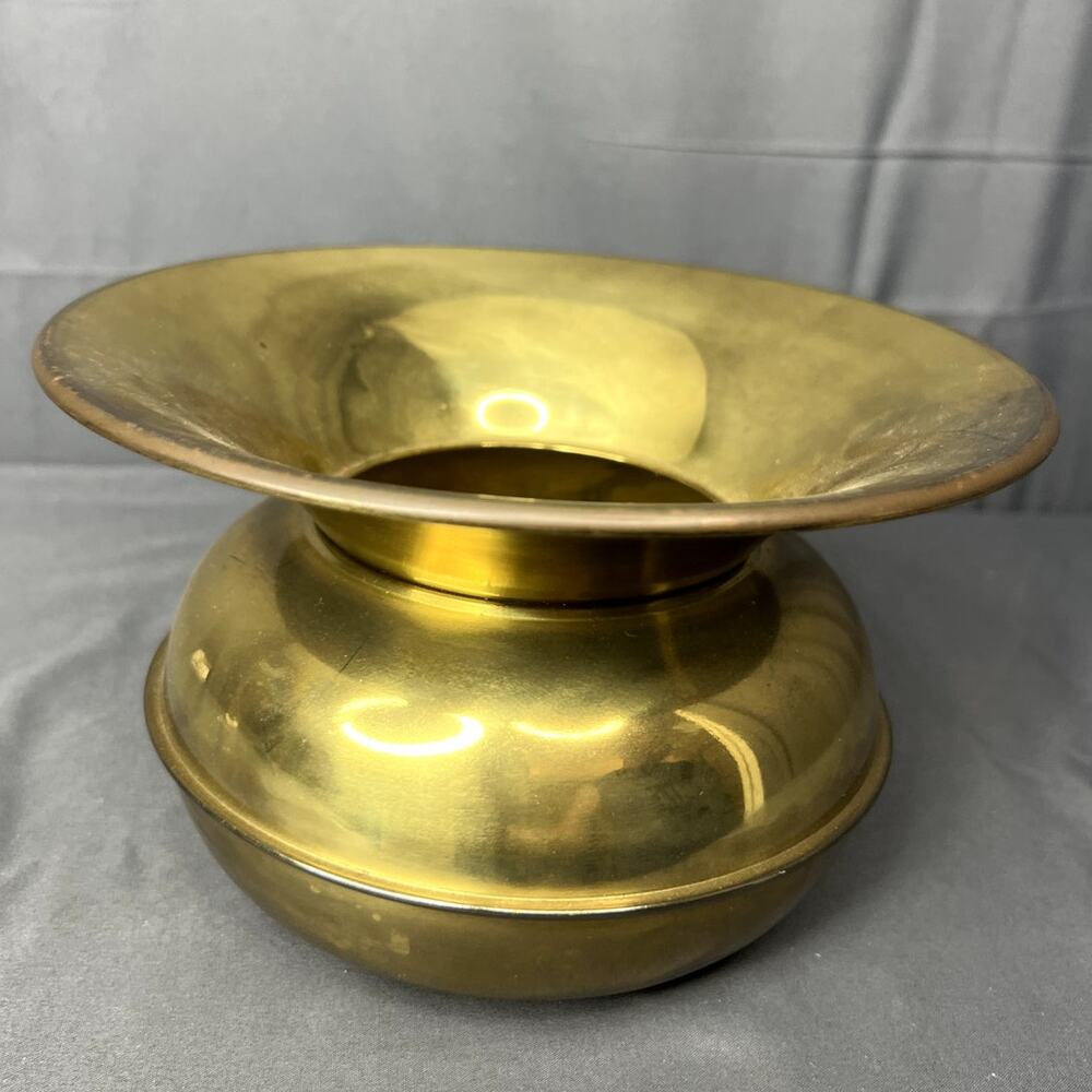 Vintage Brass Spitoon Planter Decor 9" Great Condition